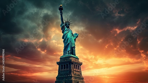 A stirring representation of the Statue of Liberty