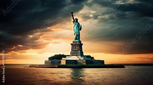 A stirring representation of the Statue of Liberty