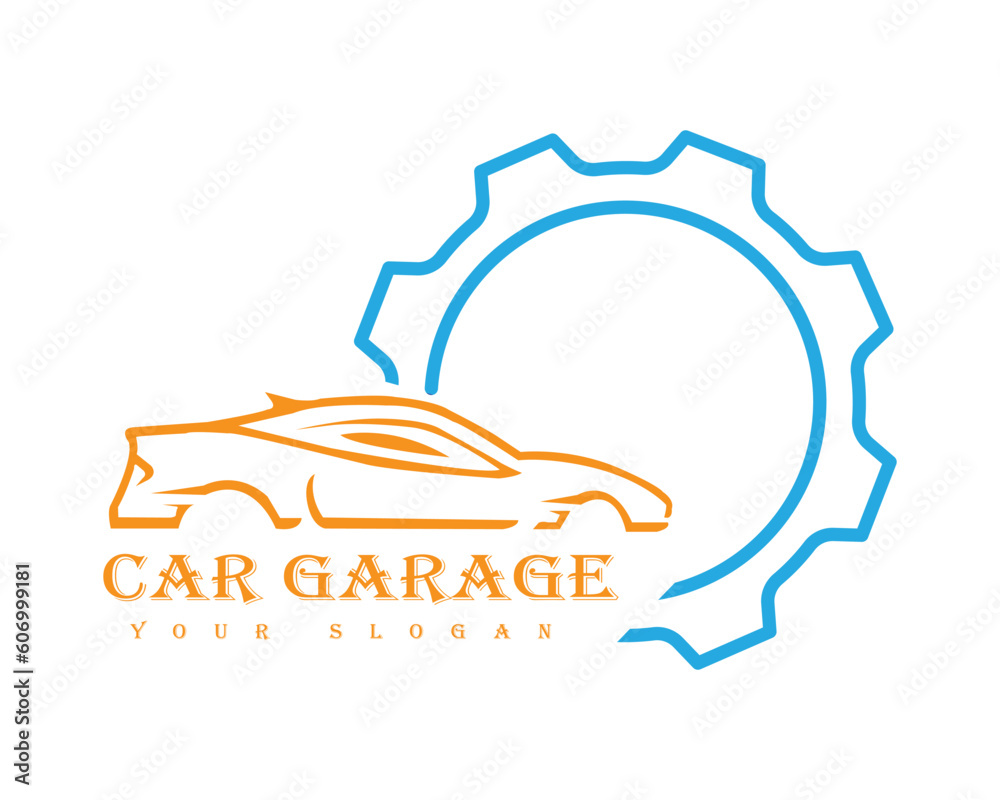 Vector garage logo icon Concept Design Vector illustration. wash logo Vector garage logo icon Concept Design Vector illustration. wash logo