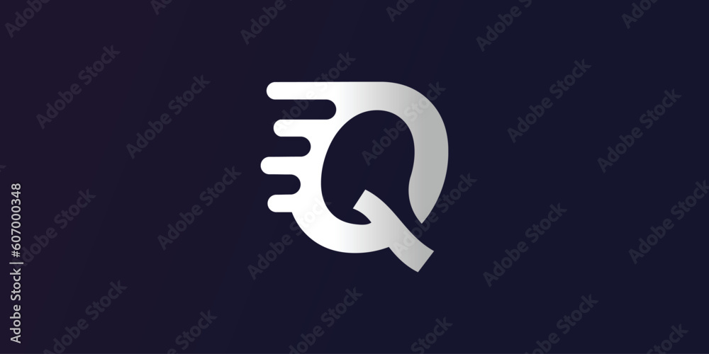Letter Q logo design simple concept Premium Vector - obrazy, fototapety, plakaty 