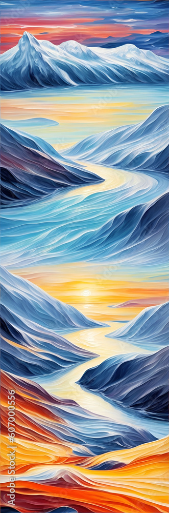 Norway Fjords landscape. AI generated illustration Norway Fjords landscape. AI generated illustration