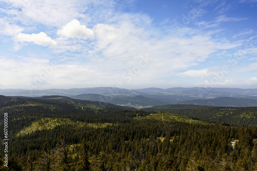 Mount Arber peak loop trail impression - View from the top of mount Arber in the bavarian forest