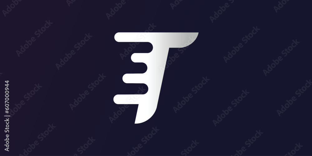 Letter T logo design simple concept Premium Vector