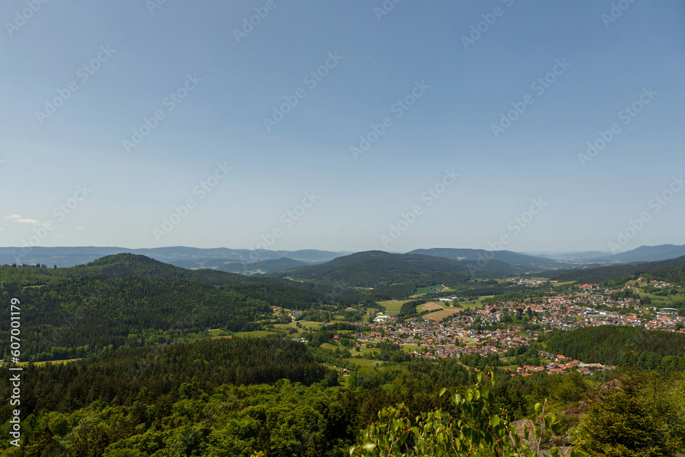 View at Bodenmais from mount Silberberg in lower bavaria, germany View at Bodenmais from mount Silberberg in lower bavaria, germany