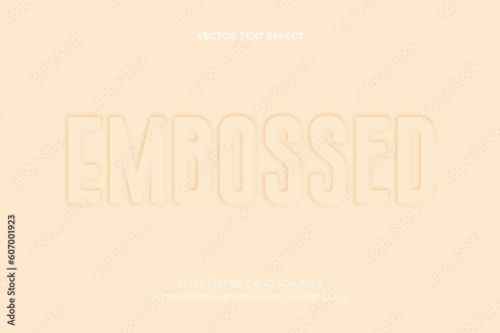 Embossed neumorphism editable text effect	