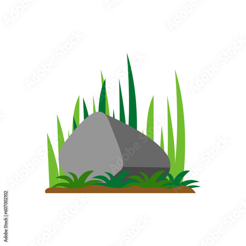 Grass Stone Illustration Collection For Design Elements Templates