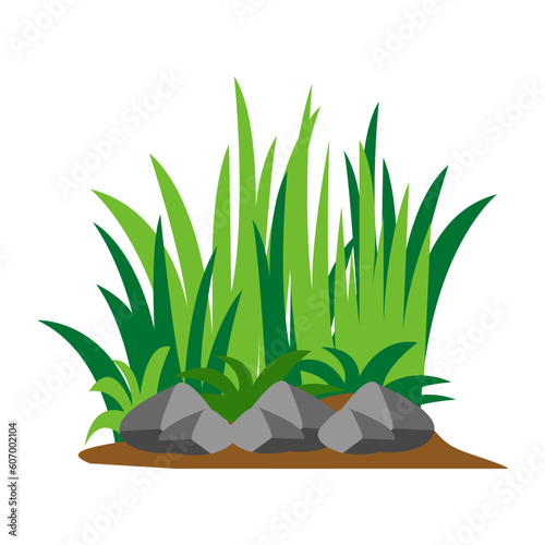 Grass Stone Illustration Collection For Design Elements Templates