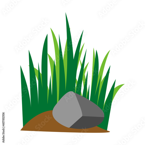 Grass Stone Illustration Collection For Design Elements Templates
