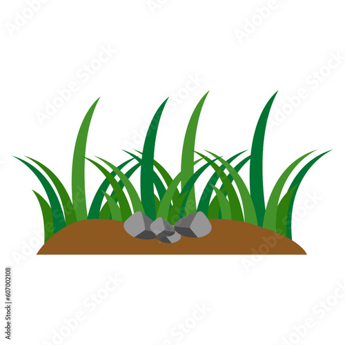 Grass Stone Illustration Collection For Design Elements Templates