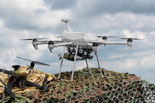 Military drones armed with bombs