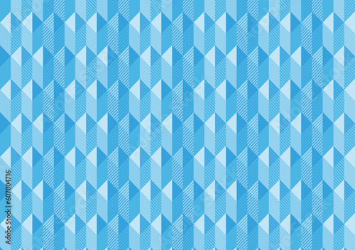 blue abstract three dimensional box seamless pattern