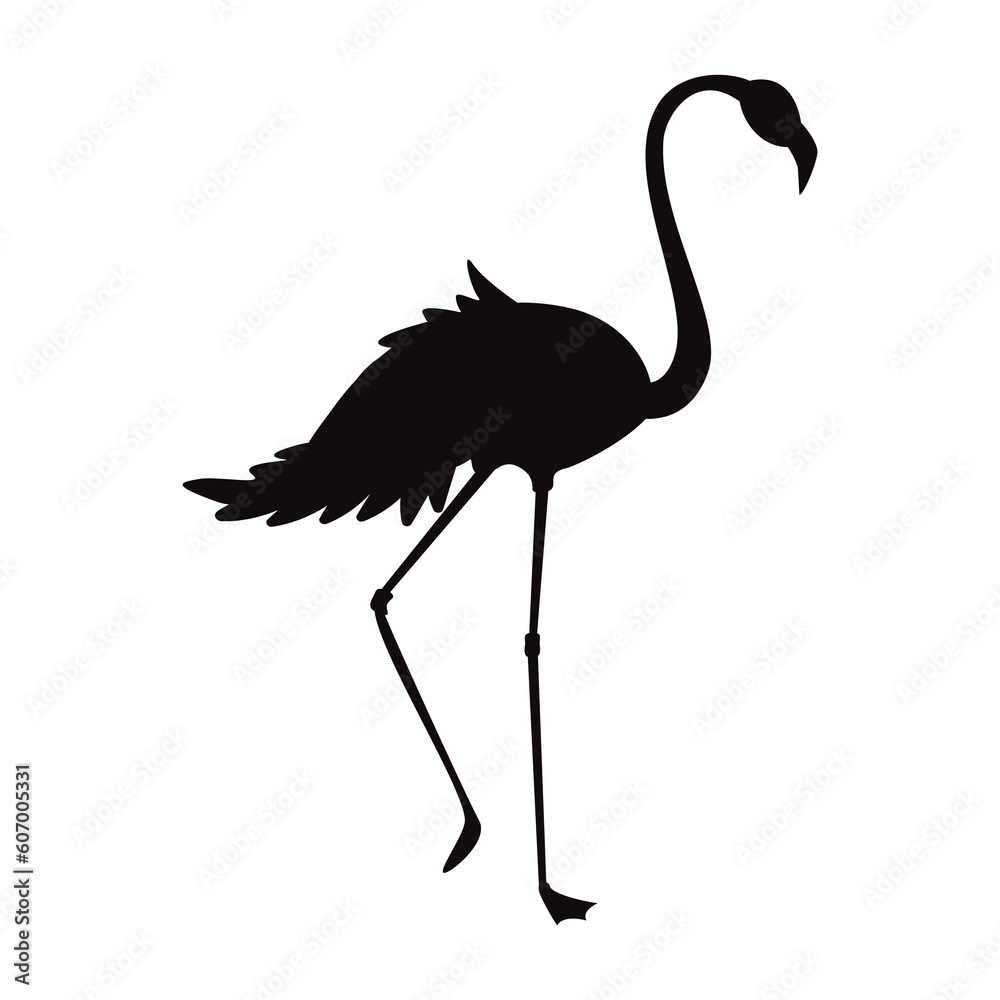 Naklejka premium silhouette flamingo of isolated on transparent background. PNG
