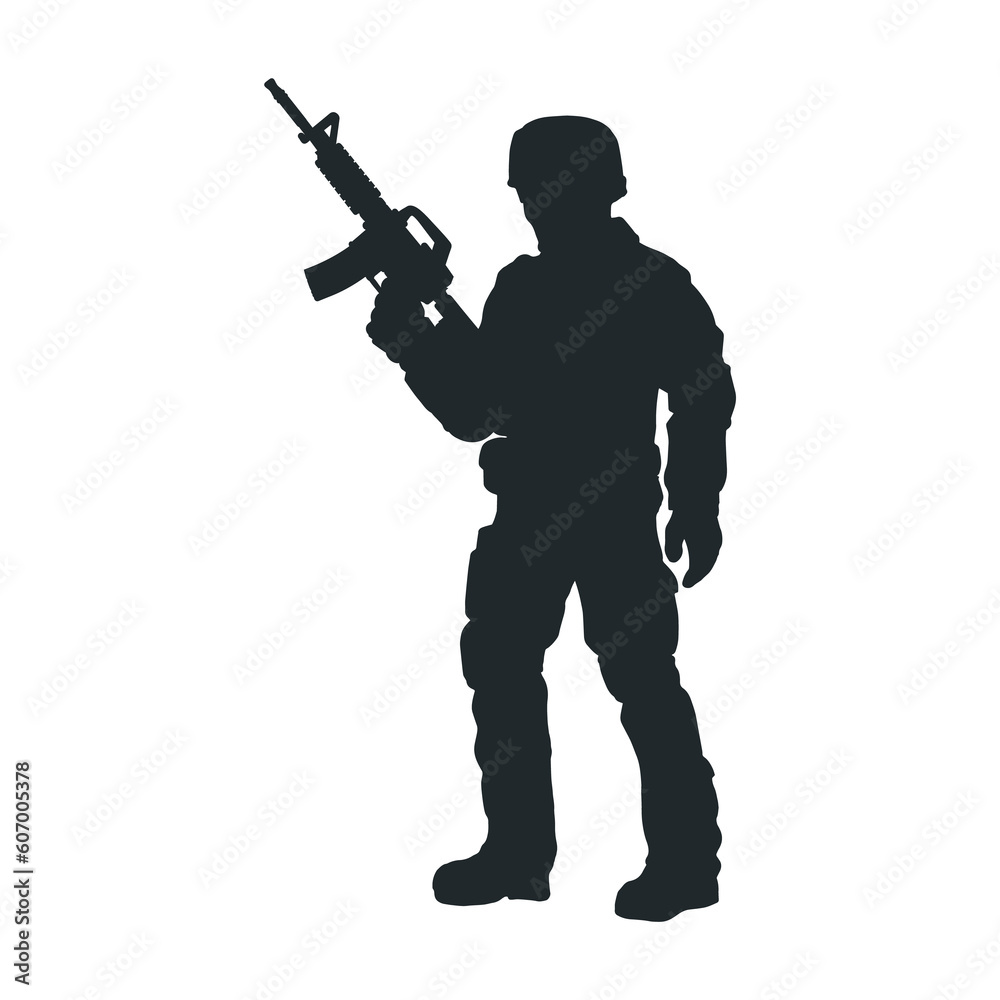 soldier with rifle isolated on transparent background. PNG soldier with rifle isolated on transparent background. PNG
