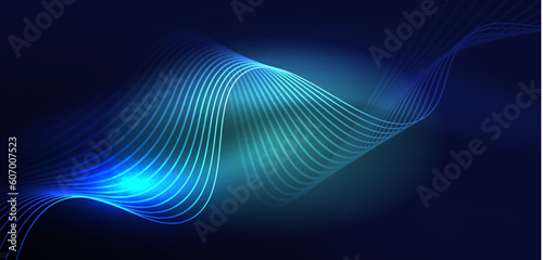 Abstract background neon wave. Hi-tech design for wallpaper, banner, background, landing page, wall art, invitation, prints, posters