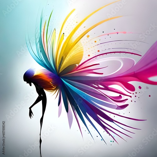 abstract background with butterflies