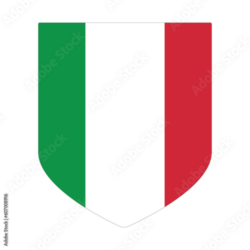 Italian flag in shape. Flag of Italy in shape.	
