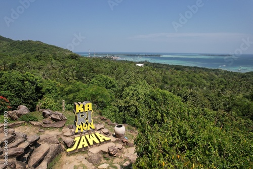 Karimun Jawa Landmark in sunny day background
 photo