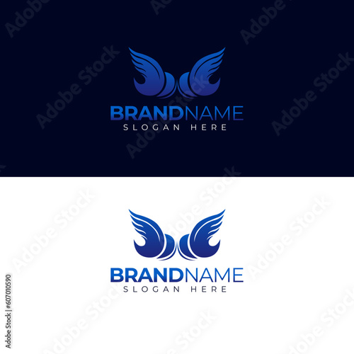 Abstract gradient logo template design vector illustration