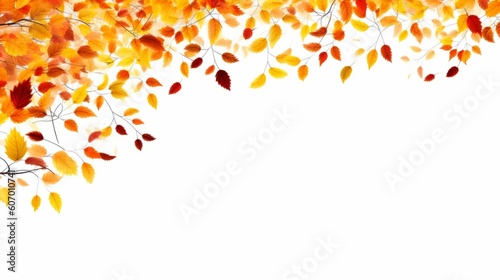 Autumnal Beauty: Maple Leaves Falling. AI Generative