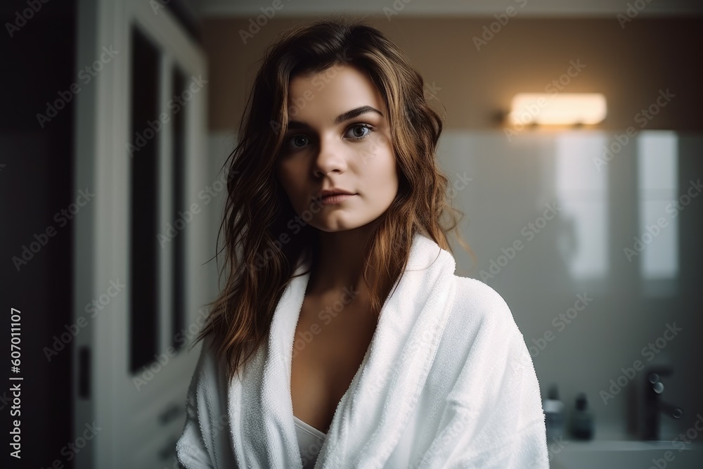 Woman after shower. Generate Ai Woman after shower. Generate Ai