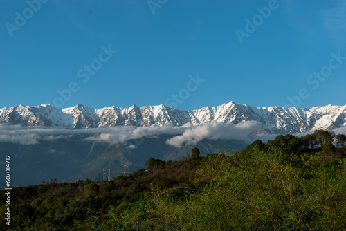 Mountains after fresh snowfall