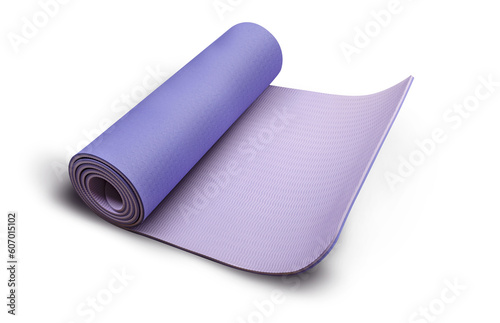 Mat for fitness isolated on a transparent background