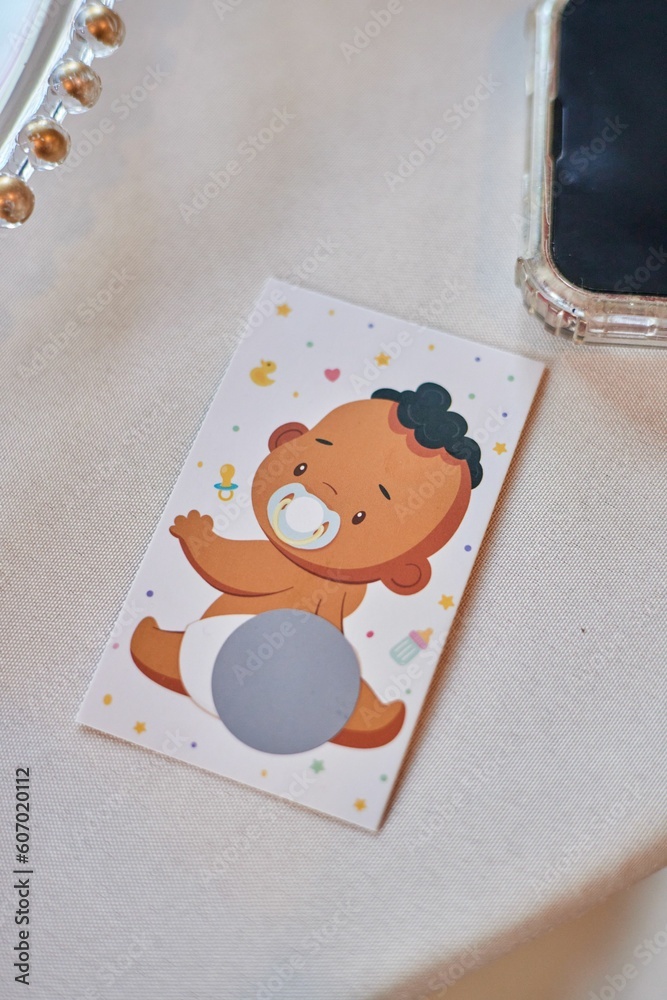 Obraz premium Card with newborn baby design
