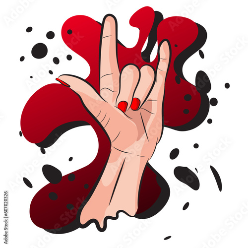 cowgirl hand illustration