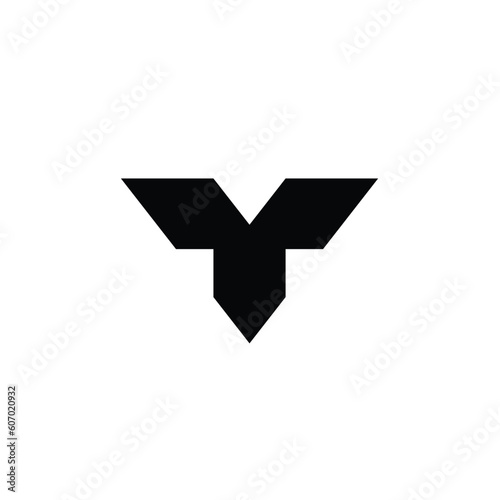 t logo design letter abstract modern technology symbol