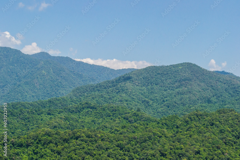 Naklejka premium landscape in the mountains in nan thailand