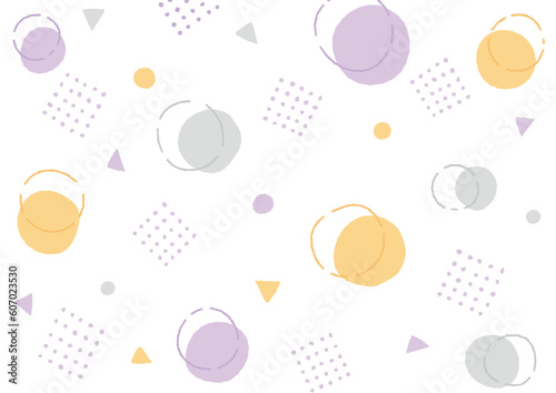 手描きの水玉模様の背景（デコボコの線）