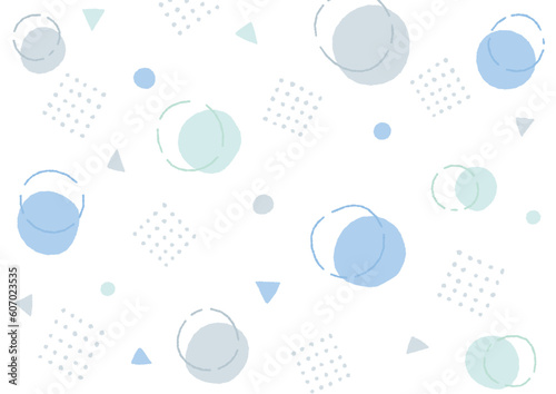 手描きの水玉模様の背景（デコボコの線）