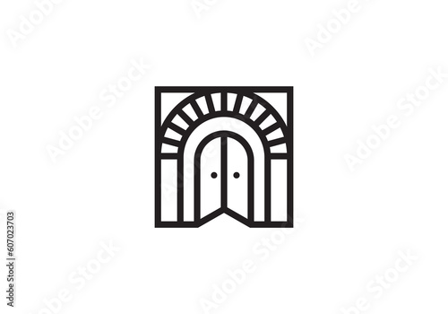 simple gateway creative modern logo design