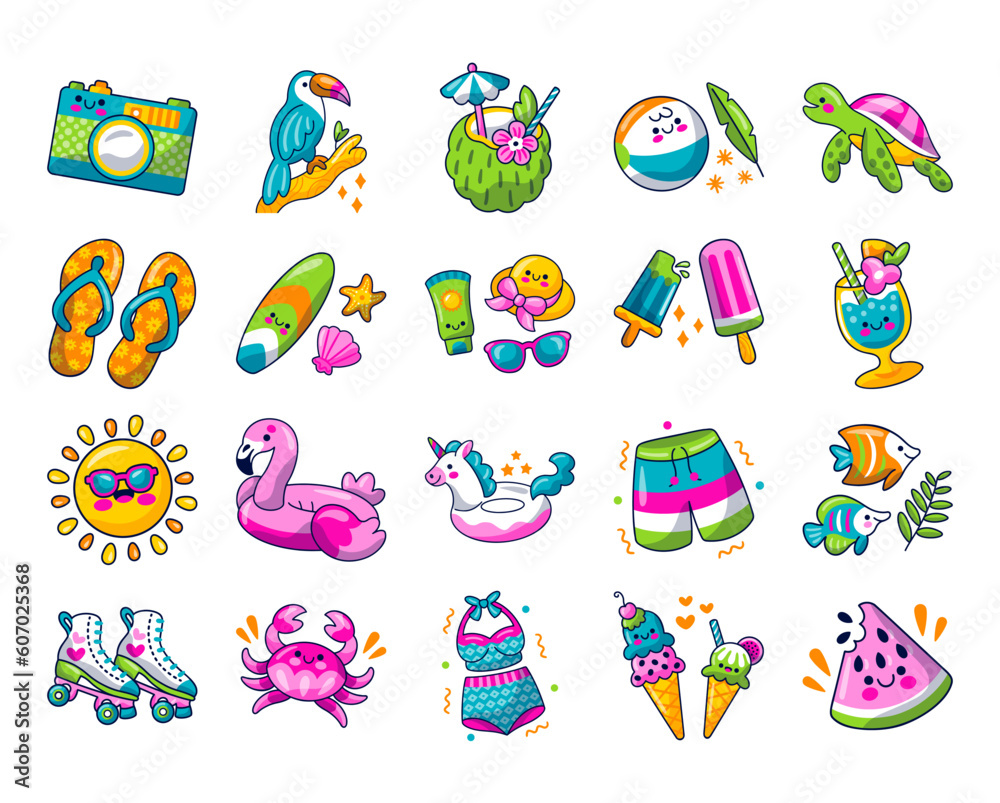 illustration of summer concepts. flat vector illustration of summer concepts. flat vector