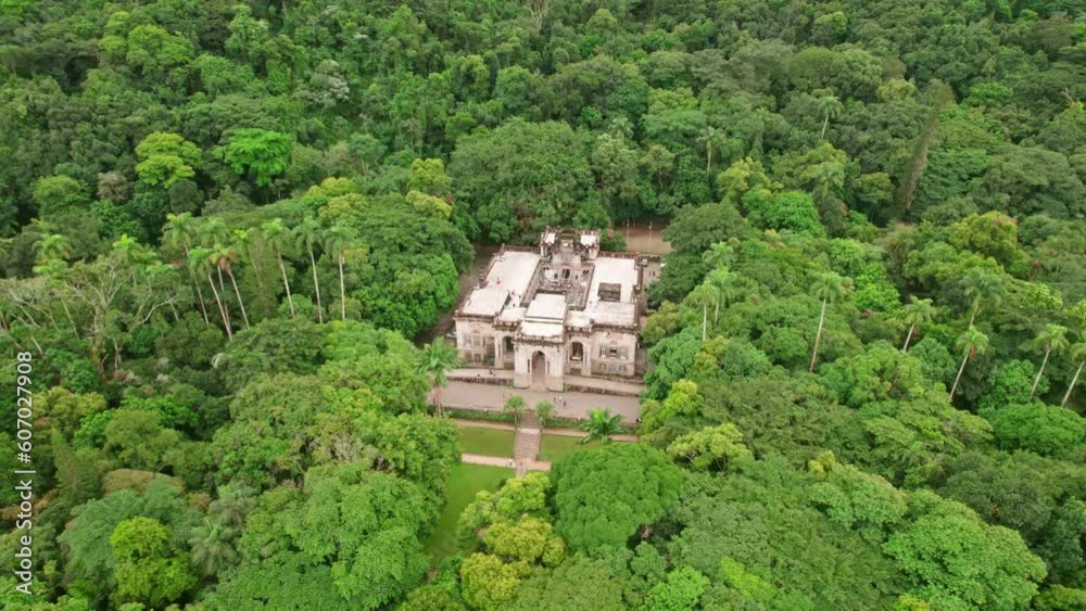 Aerial Drone Fly Above Parque Lage Beautiful Large Native Lush Green Forest Area in Rio de Janeiro Brazil during Daylight Aerial Drone Fly Above Parque Lage Beautiful Large Native Lush Green Forest Area in Rio de Janeiro Brazil during Daylight