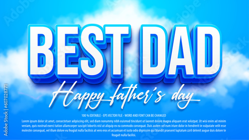 Happy father's day editable text effect