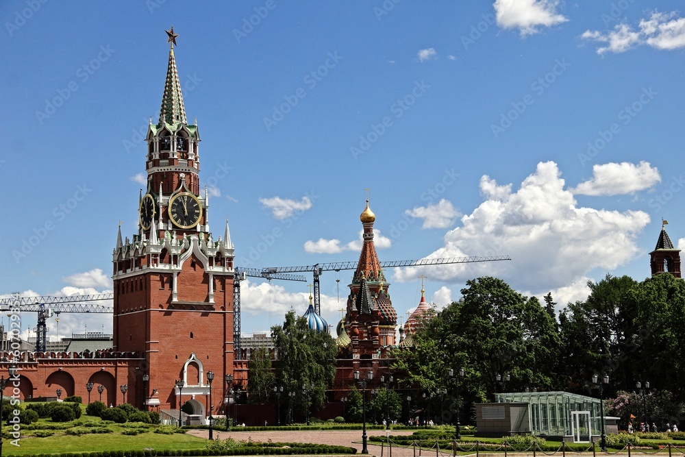 Daytime view of the Kremlin in Moscow, Russia