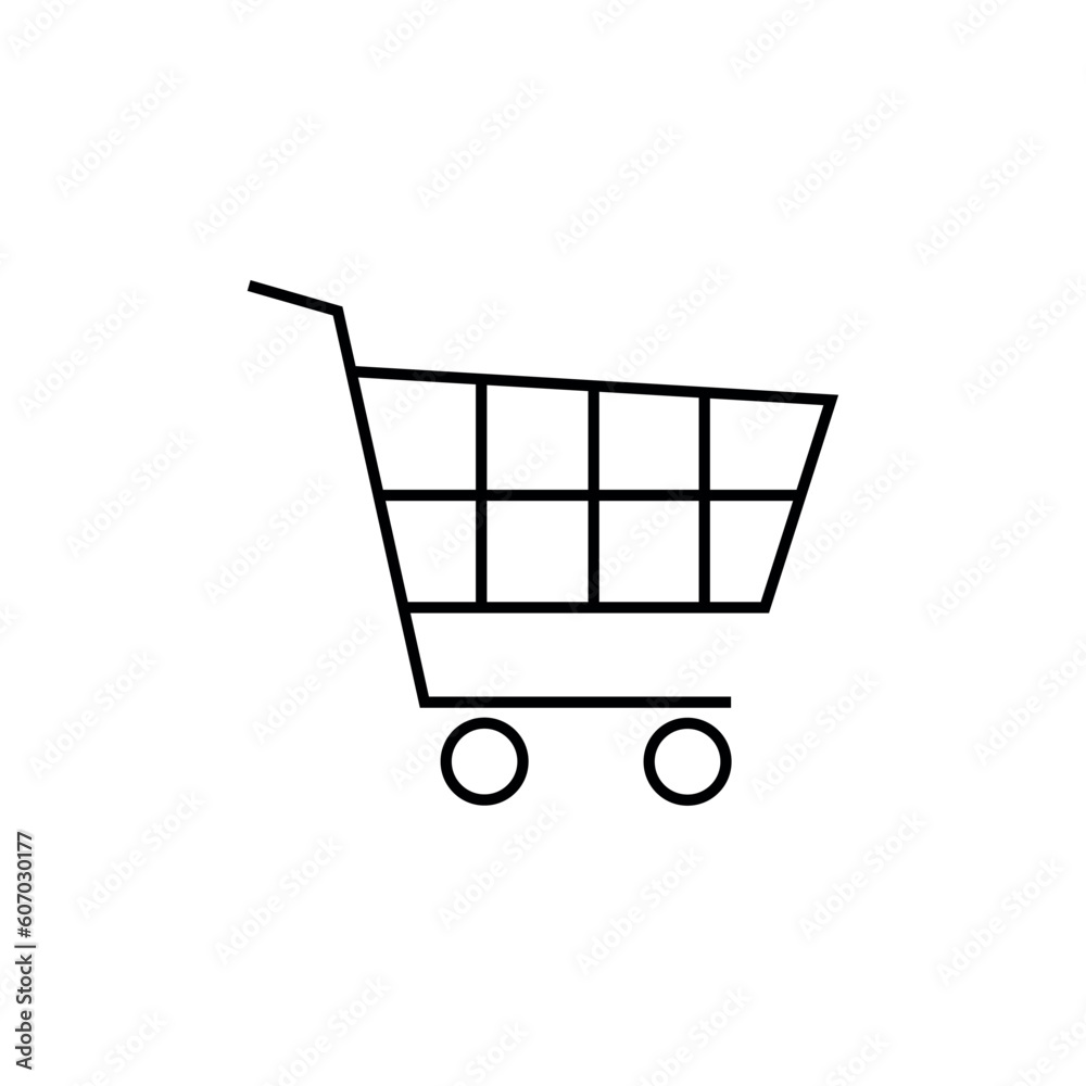 Shopping cart line icon, logo vector Shopping cart line icon, logo vector