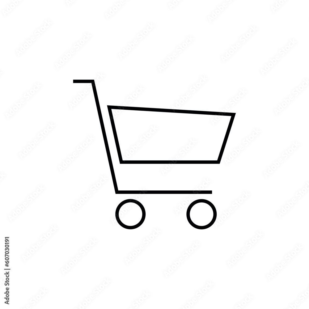 Shopping cart line icon, logo vector Shopping cart line icon, logo vector