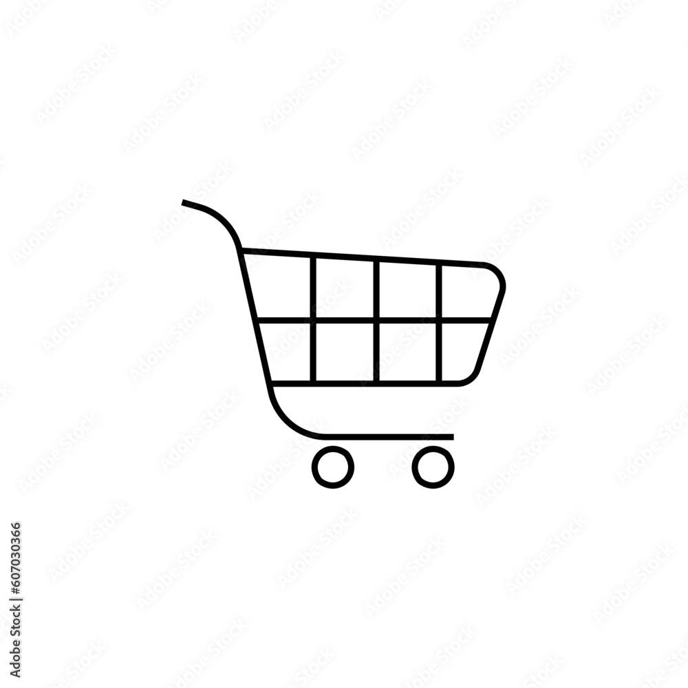 Shopping cart line icon, logo vector Shopping cart line icon, logo vector