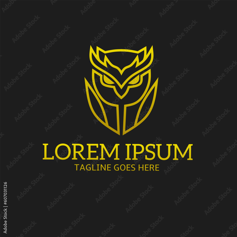 Illustration vector graphic of template logo owl line art luxury Illustration vector graphic of template logo owl line art luxury