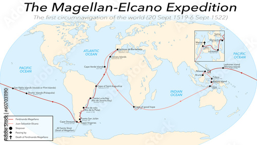 The Magellan-Elcano Expedition  the first circumnavigation of the world  20 Sept 1519-6 Sept 1522 