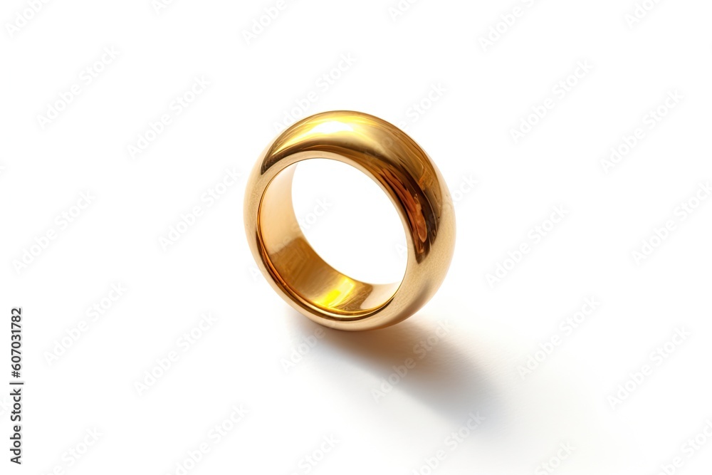 Luxurious Shiny Ring on Isolated White Background: Symbol of Modern Love and Romance Luxurious Shiny Ring on Isolated White Background: Symbol of Modern Love and Romance