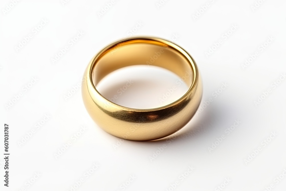 Luxurious Shiny Ring on Isolated White Background: Symbol of Modern Love and Romance Luxurious Shiny Ring on Isolated White Background: Symbol of Modern Love and Romance