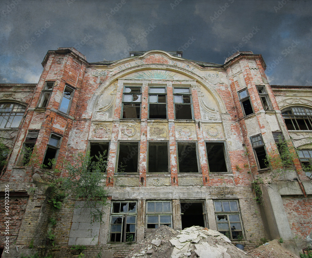 Ruins of the abandoned Elias Palme factory, kamenicky Senov, Czech Republic