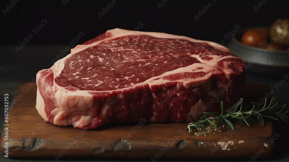 Delicious raw meat Generative AI Delicious raw meat Generative AI