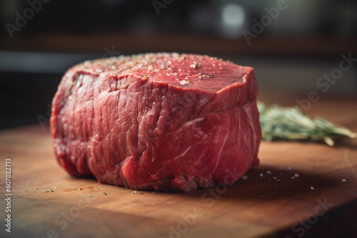 Delicious raw meat  Generative AI