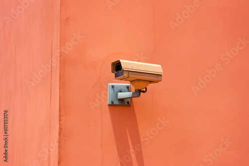 security camera on a wall, Generated AI