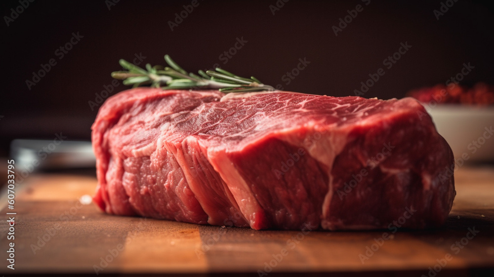 Delicious raw meat Generative AI Delicious raw meat Generative AI