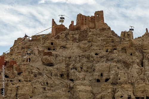 View of Piyang Dongga ruins in Zanda County, Ngari Prefecture, Tibet, China. © Kazushi/Wirestock Creators